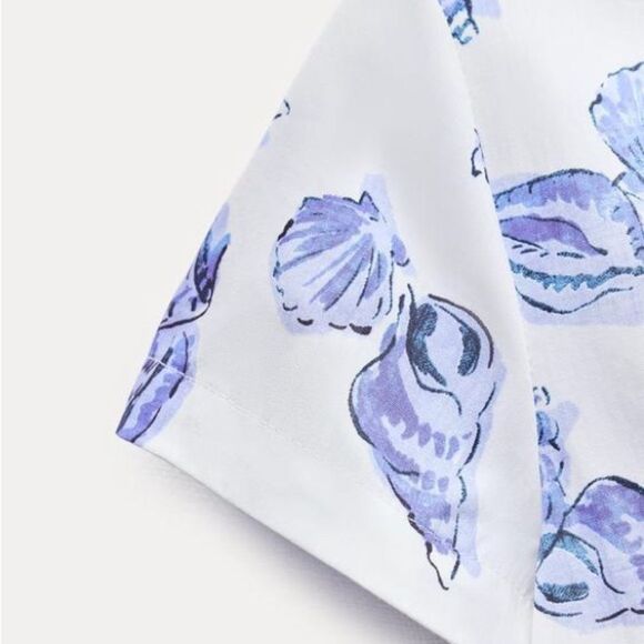 Zara Short Poplin Printed Dress - Picture 3 of 6